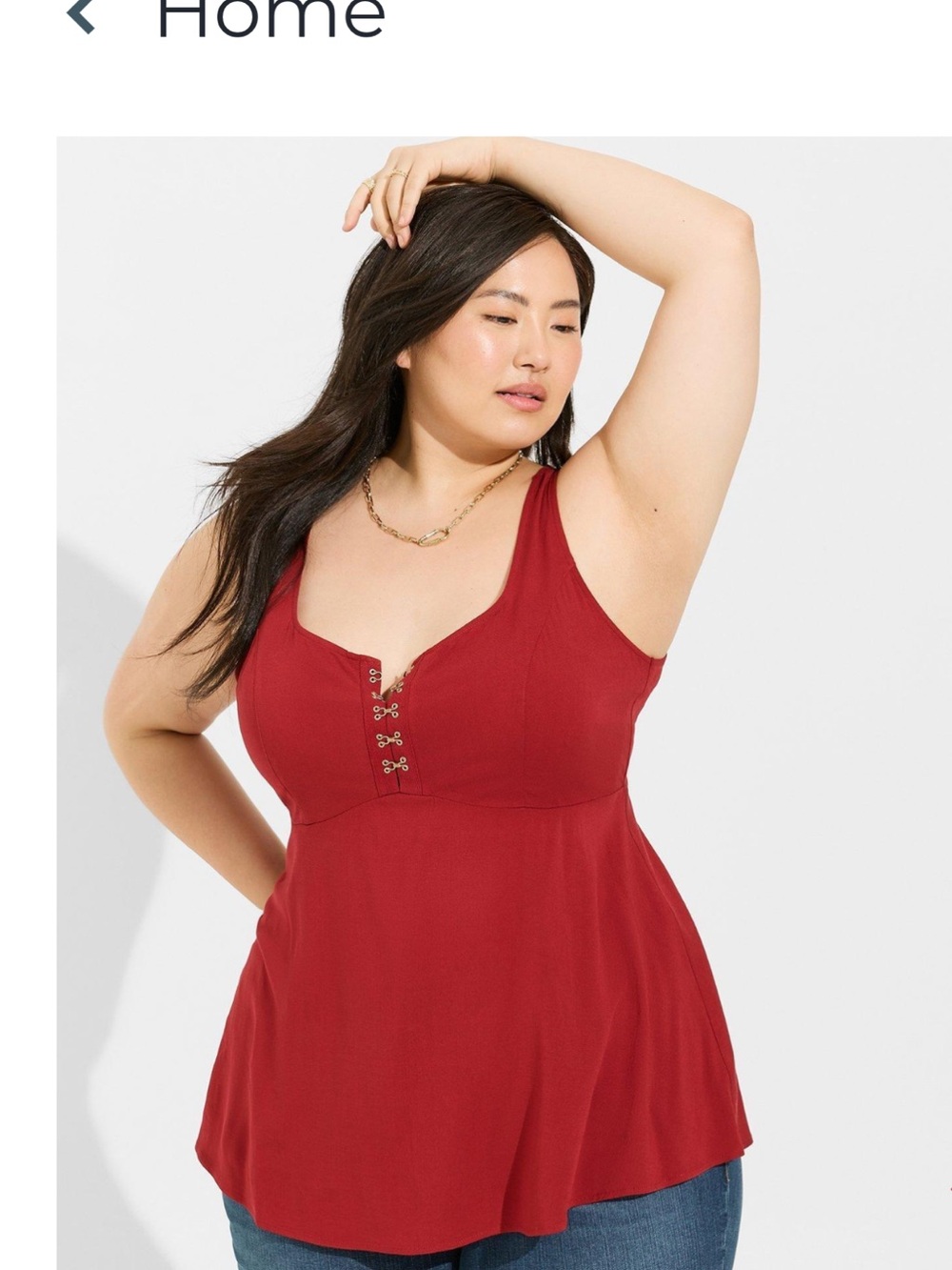Fit And Flare Rayon Slub Sleeveless Top